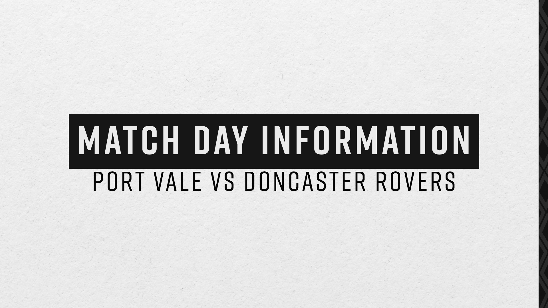 Match Day Info Doncaster