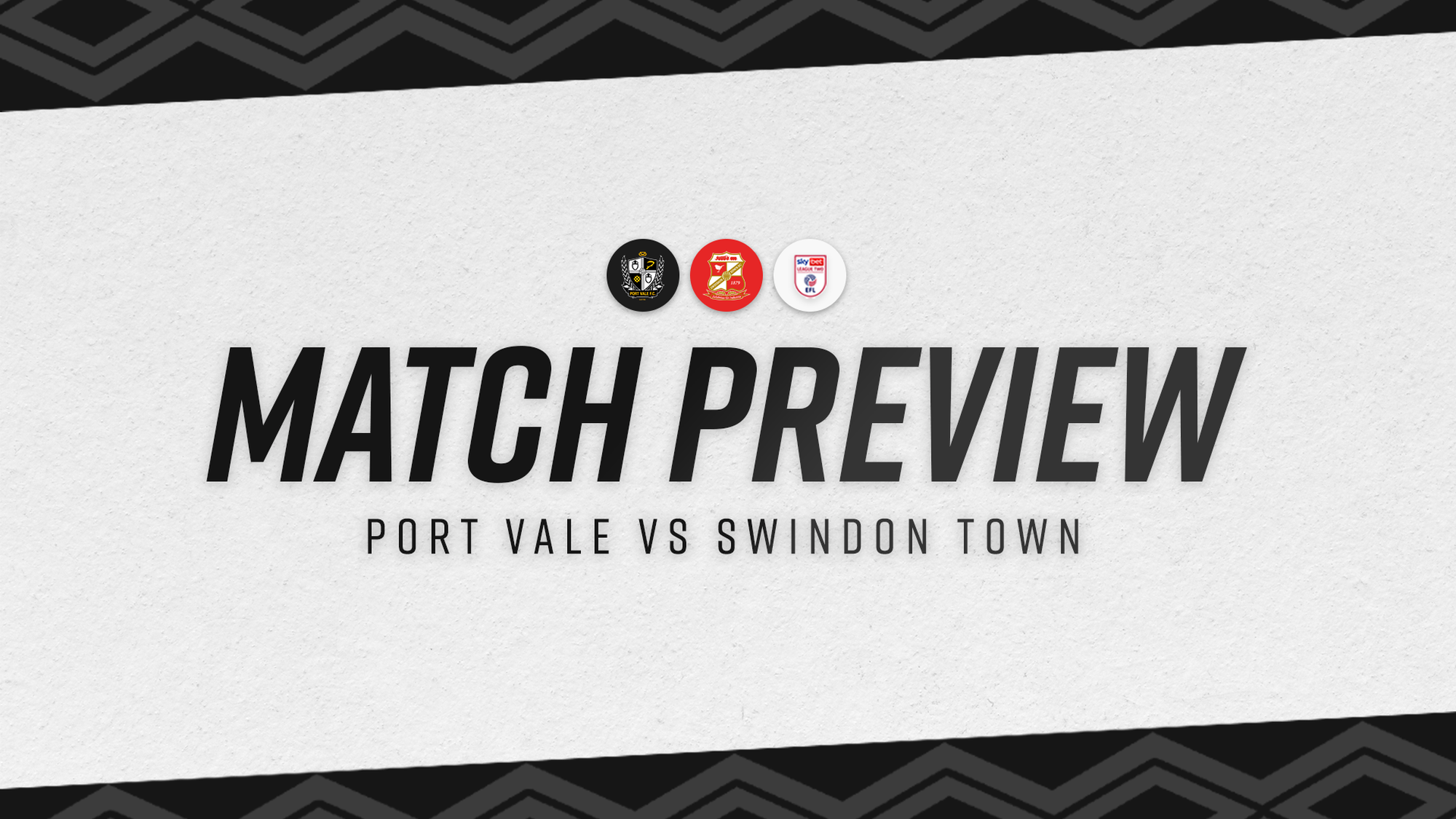 Matchday Information Port Vale vs Swindon Town Port Vale FC