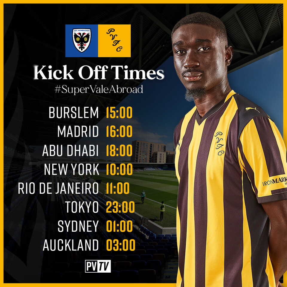 Kick Off Times AFCW