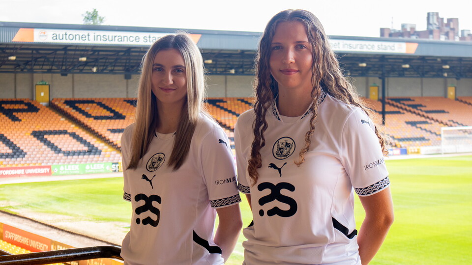 Dani Ebsworth & Lilly Jackson signing at Vale Park
