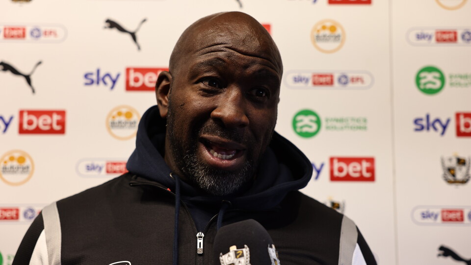 Darren Moore in a post-match interview